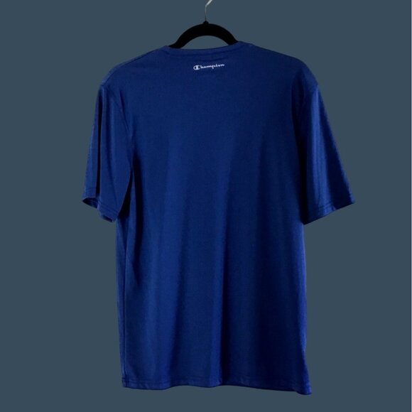 CHAMPION- MENS BLUE BASIC SHORT SLEEVE CREW NECK LIGHT WEIGHT T-SHIRT SIZE SMALL - Picture 2 of 6